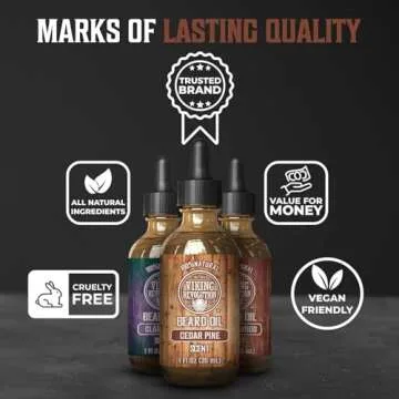 Viking Revolution Beard Oil Set - Natural Beard Care Trio