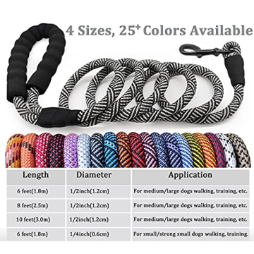 MayPaw Heavy Duty Rope Dog Leash for Medium to Large Dogs