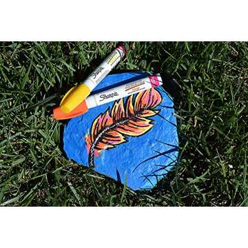 Sharpie Oil-Based Paint Markers, Fine Point, Assorted Colors, 5 Count - Perfect for Rock Painting an...