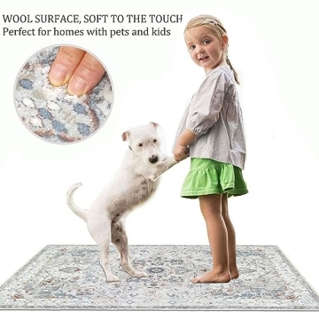 Famibay Washable Vintage Rug - Soft & Non-Slip 2x3