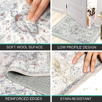 Famibay Washable Vintage Rug - Soft & Non-Slip 2x3