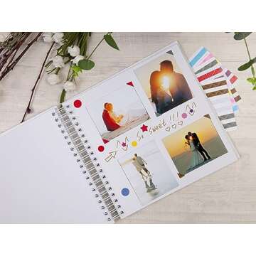 Potricher 10 x 10 Inch DIY Scrapbook Album with 80 Pages