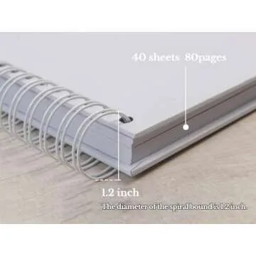 Potricher 10 x 10 Inch DIY Scrapbook Album with 80 Pages