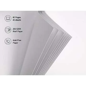 Potricher 10 x 10 Inch DIY Scrapbook Album with 80 Pages