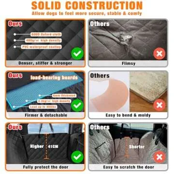 JXFUKAL Dog Car Bed Waterproof Hammock for All Breeds