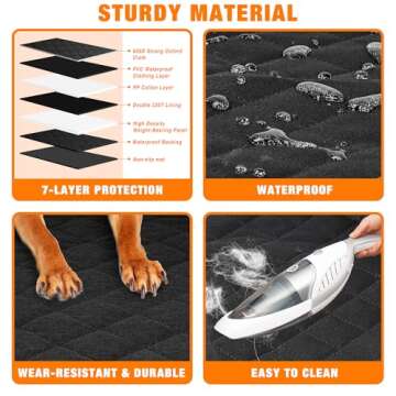 JXFUKAL Back Seat Extender for Dogs, Dog Car Seat Cover for Back Seat Waterproof Dog Hammock for Car with Hard Bottom Holds 400lbs, Pet Backseat Protector Dog Bed for Car, SUV & Truck