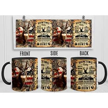 YouNique Designs Hunting Cup: Vibrant Deer Mug for Hunters