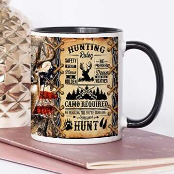 YouNique Designs Hunting Cup: Vibrant Deer Mug for Hunters