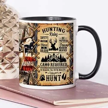 YouNique Designs Hunting Cup: Vibrant Deer Mug for Hunters