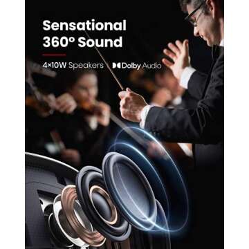 NEBULA Cosmos Max 4K UHD TV Home Theater/Entertainment Projector, Outdoor projector, Android TV 9.0 with 5000+ Apps, 360 ° of True 3D Audio, HDR10, HLG, Dynamic Smoothing (Renewed)