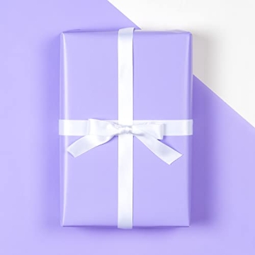 LeZakaa Violet Wrapping Paper Roll - Premium Solid Color for All Gifts