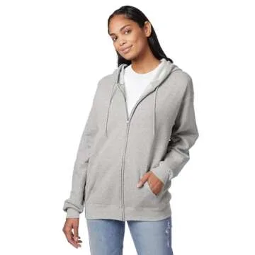 Hanes Mens Hoodie, Ecosmart Fleece Full-zip Zip-up Hooded Sweatshirt For, Ash, Medium US