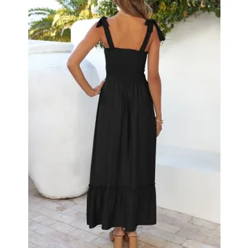 Elegant Bohemian Maxi Dress for Summer Occasions