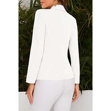 Elegant Women's Long Sleeve Blazer - Versatile Work & Office Wear