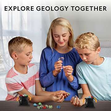 NATIONAL GEOGRAPHIC Rock & Fossil Collection - Rock Collection for Kids, 20 Rocks & Fossils with Aga...