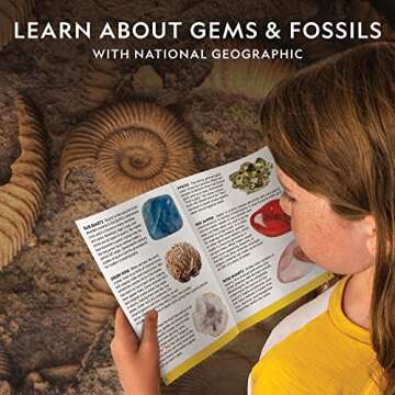 NATIONAL GEOGRAPHIC Rock & Fossil Collection - Rock Collection for Kids, 20 Rocks & Fossils with Agate, Rose Quartz, Jasper & More, STEM Science Kit for Boys & Girls (Amazon Exclusive)