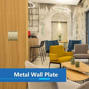 Premium Brushed Brass Toggle Light Switch Wall Plate - LIDER Stainless Steel