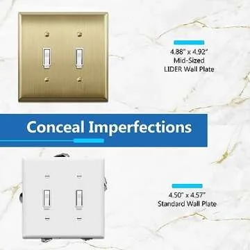Stylish & Durable Brushed Brass Light Switch Plate