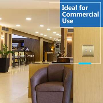 Stylish & Durable Brushed Brass Light Switch Plate