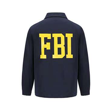 GEANBAYE Fbi Jacket For Men And Women(Navy,M)
