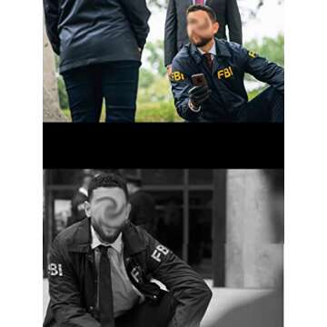 GEANBAYE Fbi Jacket For Men And Women(Navy,M)