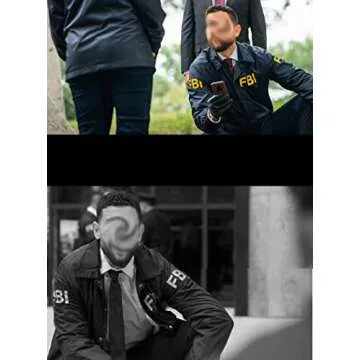 GEANBAYE Fbi Jacket For Men And Women(Navy,M)