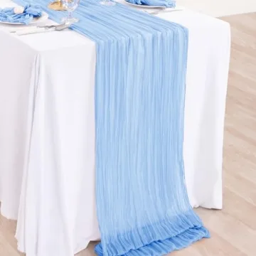 Baby Blue Cheesecloth Table Runner for Fall Events