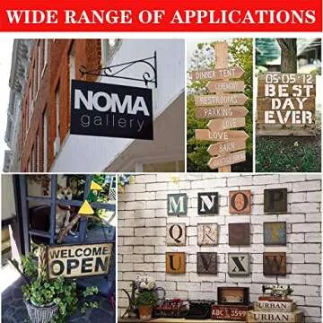 1 Inch Letter Stencils Kit, Alphabet Art Craft Stencils, Reusable Plastic Letters and Numbers Stencil Set for Wood, Wall, Fabric, Rock, Chalkboard, Signage and DIY Art Projects (White, 36 Pcs)