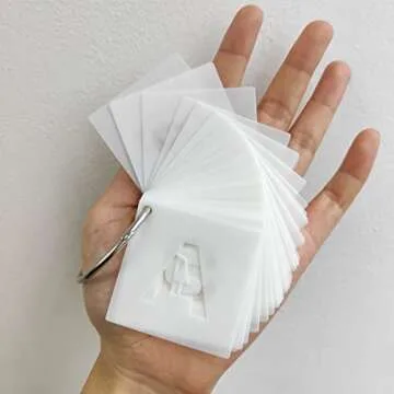 1 Inch Letter Stencils Kit, Alphabet Art Craft Stencils, Reusable Plastic Letters and Numbers Stencil Set for Wood, Wall, Fabric, Rock, Chalkboard, Signage and DIY Art Projects (White, 36 Pcs)