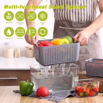 Fresh Vegetable Fruit Storage Containers Set of 3 for Fridge