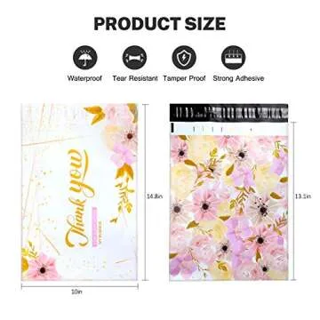 100 Pack Poly Mailers 10x13, Cute Packaging Envelope Mailers Polymailers Packaging for Small Busines...