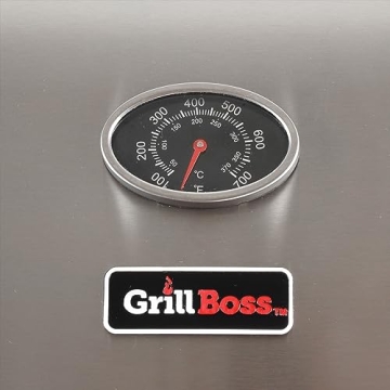 Grill Boss Propane BBQ Grill with Side Burner & Wheels