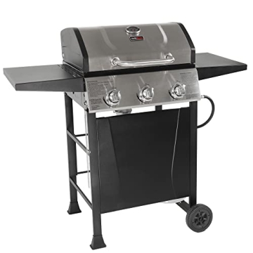 Grill Boss Propane BBQ Grill with Side Burner & Wheels