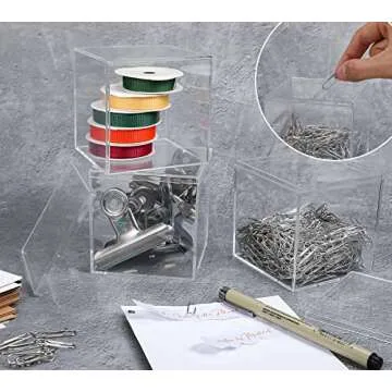 Kamehame Acrylic Boxes for Display 3 Pack Clear Plastic Square Cube, 3.3x3.3x3.3Inch/85x85x85mm Small Acrylic Box with Lid, Candy Pill and Tiny Jewelry Storage Boxes Organize Containers