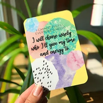 Less Anxiety Affirmation Cards - 45 Self-Care Cards for Relaxation