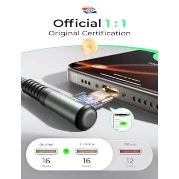 AINOPE 2-𝑷𝒂𝒄𝒌 USB C Cale Right Angle with USB to USB C Adapter,60W Fast Charging Cable for iPad and USB C to USB C Devices,6.6FT Carplay Type C Cable fit iPhone 16 15 Pro iPad Samsung Series