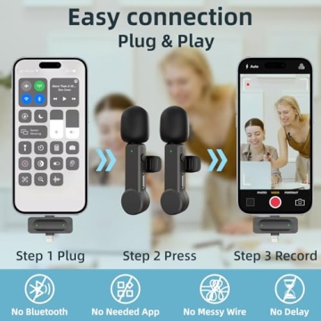 Wireless Lavalier Microphone for iPhone & Android