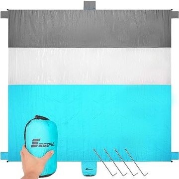SEGOAL Sand Free Beach Blanket Waterproof Lightweight 10X9