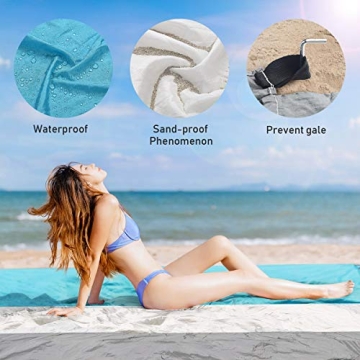SEGOAL Sand Free Beach Blanket Waterproof Lightweight 10X9