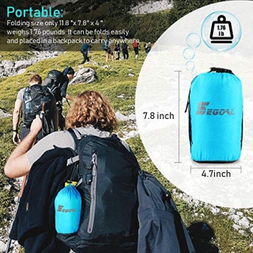 SEGOAL Sand Free Beach Blanket Waterproof Lightweight 10X9