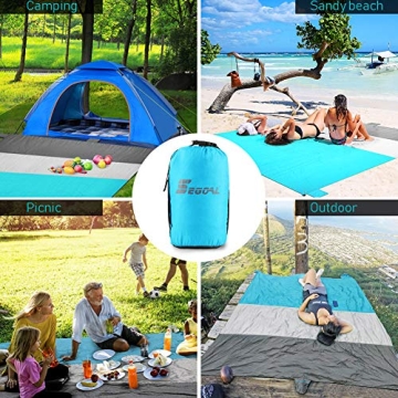 SEGOAL Sand Free Beach Blanket Waterproof Lightweight 10X9