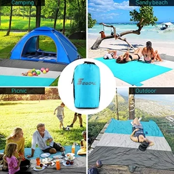 SEGOAL Sand Free Beach Blanket Waterproof Lightweight 10X9