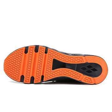 TSIODFO Sneakers for Men Slip on Fashion Casual Sport Running Tennis Athletic Walking Shoes Gym Runner Trail Shoes Non-Slip Jogging Shoe Grey Size 8.5