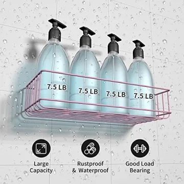 TONLEA Stylish Pink Shower Caddy - Durable Organizer