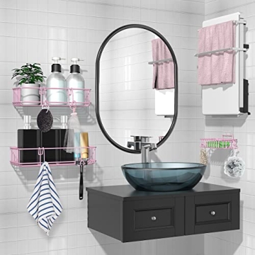 TONLEA Stylish Pink Shower Caddy - Durable Organizer