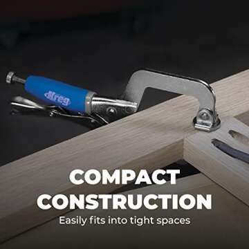 Kreg KHC-MICRO Face Clamp - 2 Inch - Workshop Face Clamp - Pocket Hole Clamp - Workshop Accessories - Home Improvement