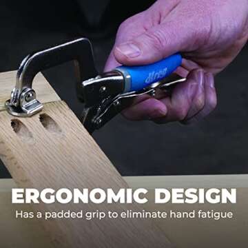 Kreg KHC-MICRO Face Clamp - 2 Inch - Workshop Face Clamp - Pocket Hole Clamp - Workshop Accessories - Home Improvement