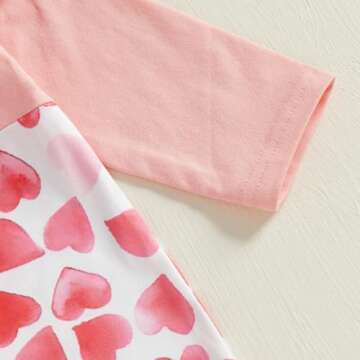 FIOMVA Newborn Baby Girl Valentines Day Outfits Spring Fall Romper Infant One Piece Jumpsuit Valentine Heart Clothes (A Valentines Heart Red, 6-12 Months)