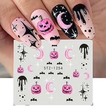 Spooky 12Pcs Halloween Nail Art Stickers for Easy Designs