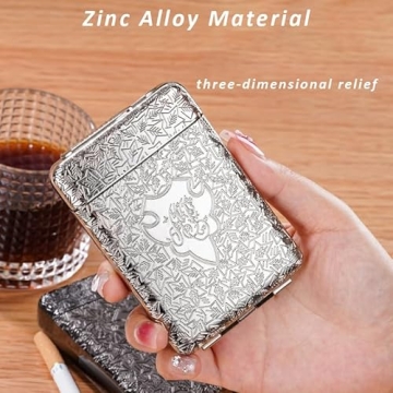 USB Lighter and Cigarette Case - 16pcs, Bronze